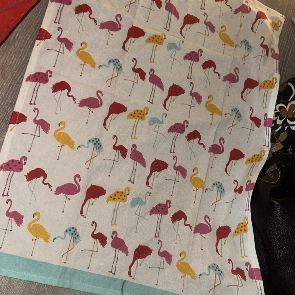 WEST ELM lobster/beachy dish towel plus freebie